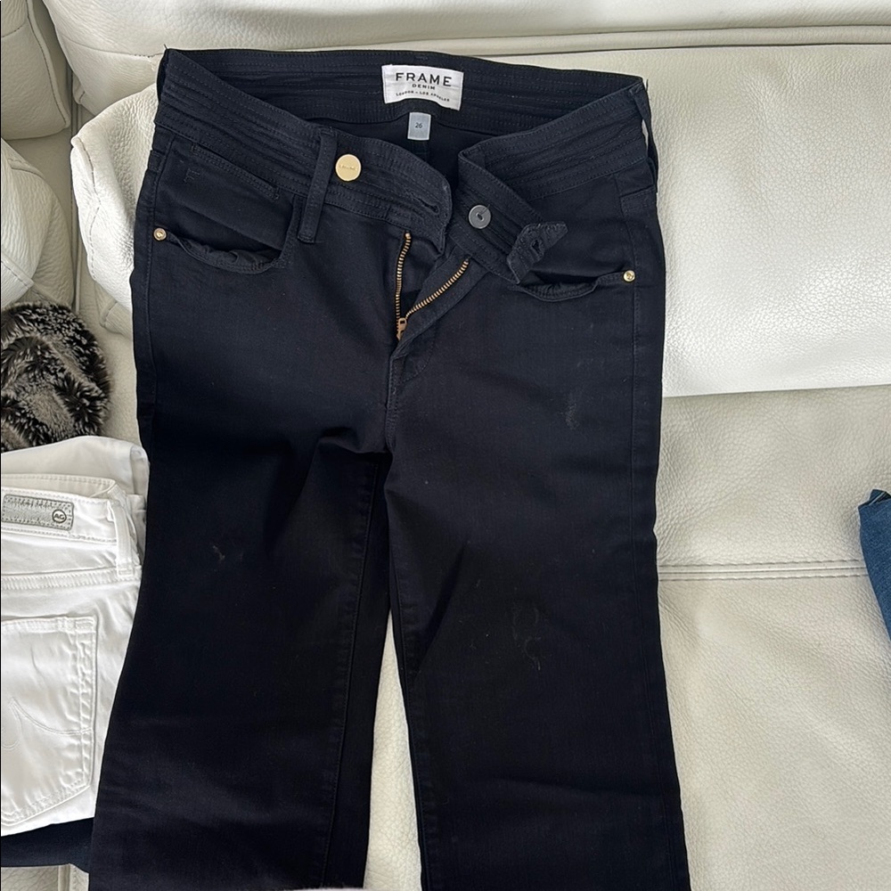 FRAME Denim The Arrow High-Rise Bootcut Jeans